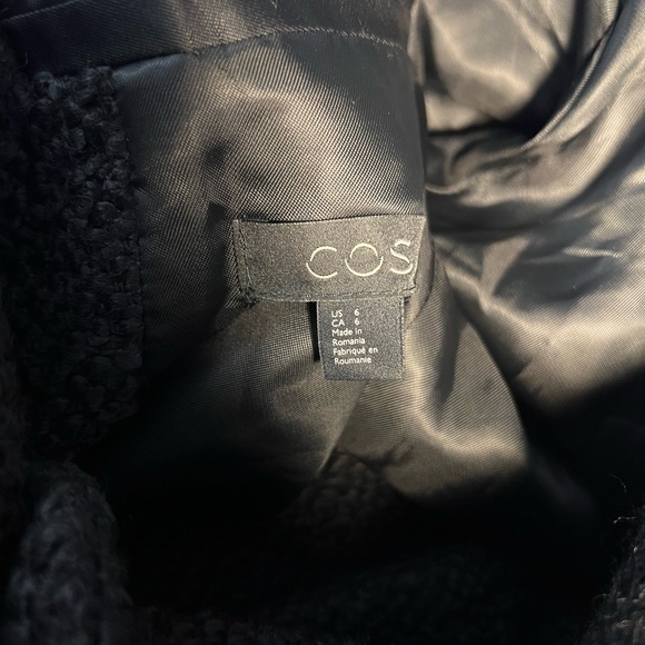 COS black boiled wool peacoat size 6 - Picture 5 of 6